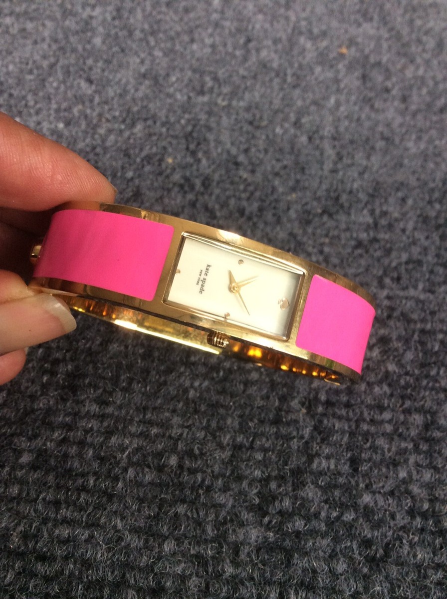 kate spade Gold-Tone Bracelet Watch with Pink Spade Accent Beautiful Kate Spade New York Pink Enamel Gold Tone bracelet  main image 3