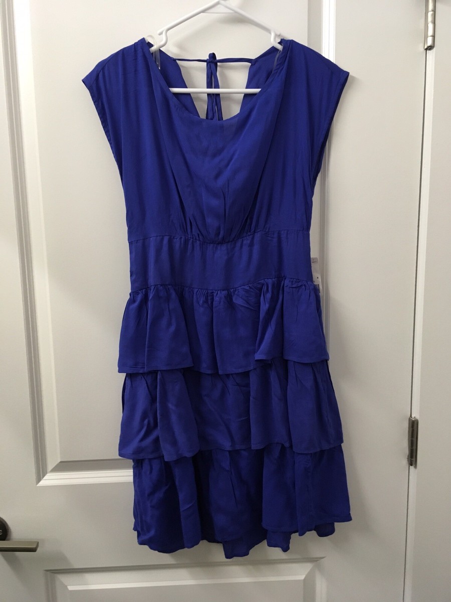 forever 21 blue ruffle dress PRINTED RUFFLED LACE MAXI DRESS YELLOW / M