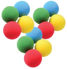 Multi-Color Carnival 2.5" Foam Balls 12 Pack Squeeze Relaxable Stress Relief F