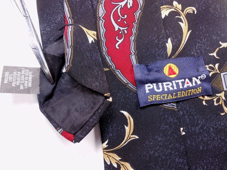 Corbata Puritan Poliéster Hombre 57" X 3.75" Multicolor Abstracto Paisley Foto 4 de 4