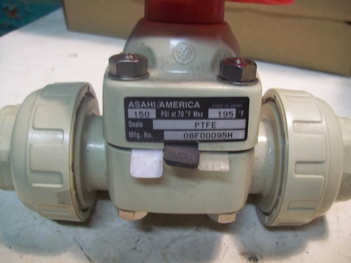 NEU ASAHI TYP 14 TRUE UNION PVDF/PTFE MEMBRANVENTIL 1" NPT 150PSI P5353 - Bild 2 von 5