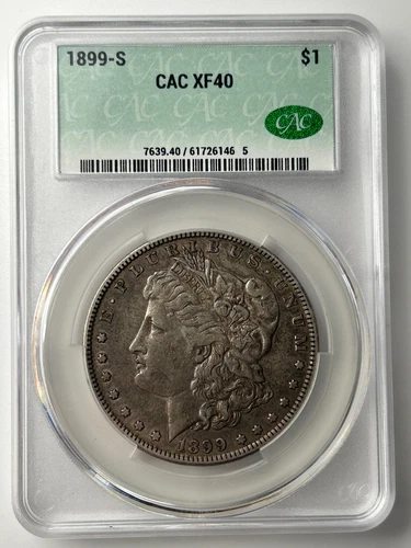 1899 S Morgan Silver Dollar CAC XF40 Tough Date Morgan/Nice Original Patina