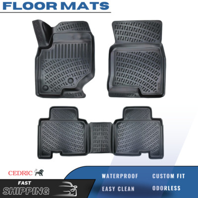 Car Floor Mats Liner for SsangYong Rexton 2017-2024 3D Rubber TPE All-Weather