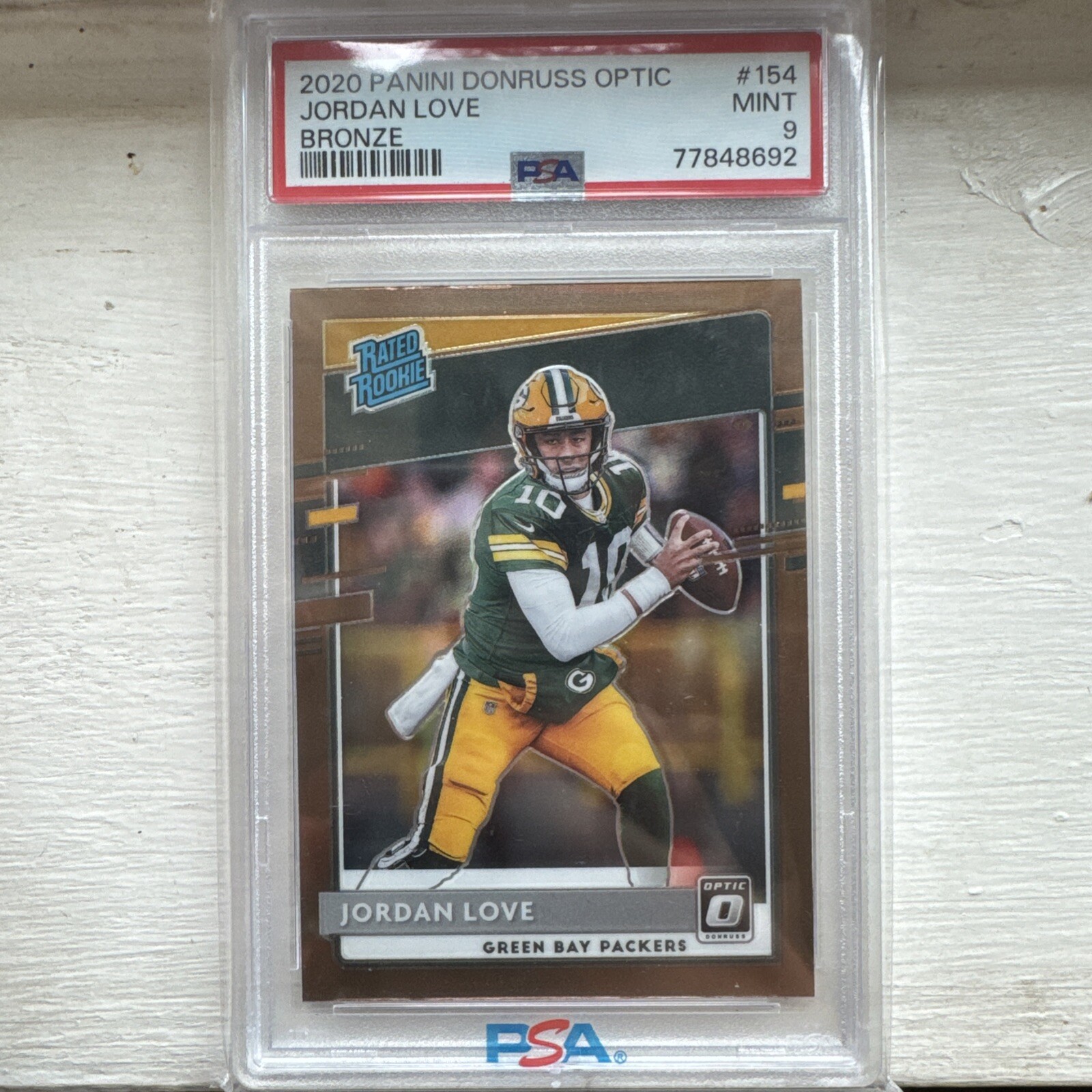 2020 Panini Donruss Optic #154 Jordan Love Bronze PSA 9
