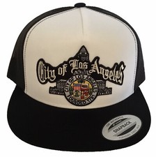City Of Los Angeles Hat White Blank Mesh Snapback