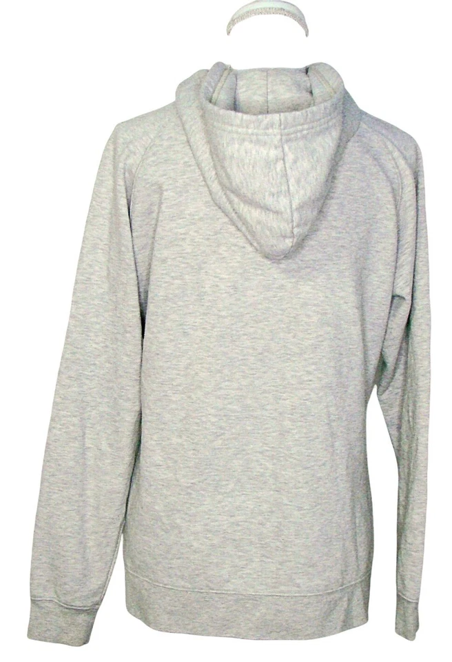 Sudadera con capucha para mujer The North Face gris grande logotipo deletreado letras blancas talla grande Foto 3 de 4