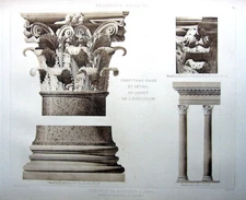 70 ~ ROME PANTHEON ~ 1905 D'ESPOUY Classic Architecture Design Detail Art Print