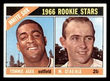 1966 Topps #164 White Sox 1966 Rookie Stars (Tommie Agee / Marv Staehle)