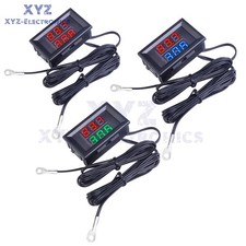DC4-28V Dual LED Display Digital Temperature Sensor NTC Metal Probe Thermometer