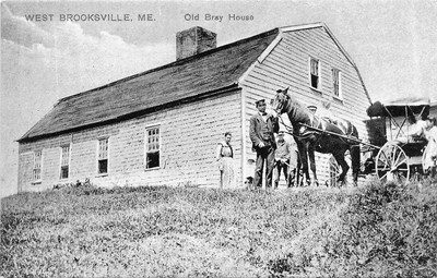 #K1488    WEST BROOKSVILLE,  ME.      POSTCARD,  OLD BRAY HOUSE