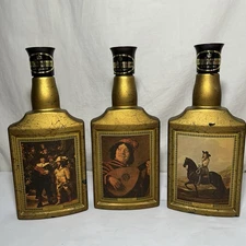 RARE Vintage LOT (3) JIM BEAM "BEAMS CHOICE" DECANTERS EMPTY Renaissance 1960’s