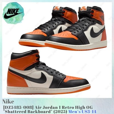 Nike Air Jordan 1 Retro High OG Shattered Backboard 2025 DZ5485-008 Men's US3-14