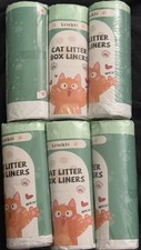 120 Count Self-Cleaning Cat Litter Box Liners, 18"X 12.6", Heavy Duty Drawstring