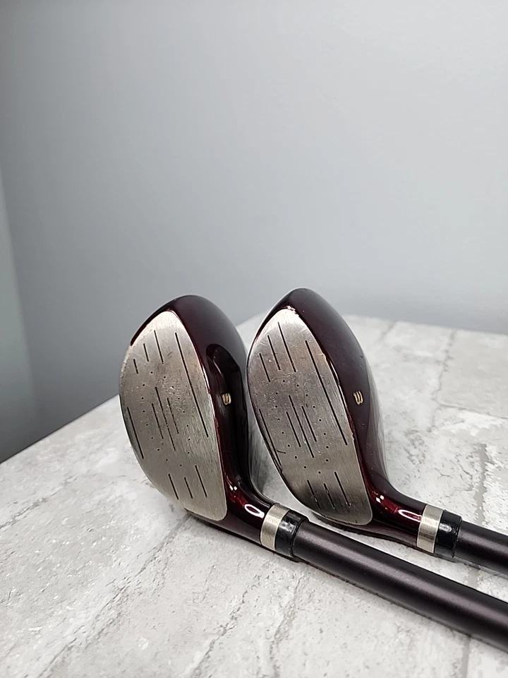 Wilson Deep Red Fat Shaft Drivers Strong 3 & 5 18° Woods HyperCarbon Graphite - Image 4 of 4