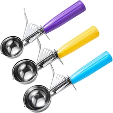Ice Cream Scoop Set, 3 PCS Cookie Scoops, Disher, Muffin Scoops, Cupcake Scoop -