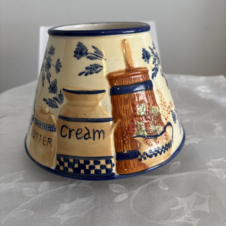 Yankee Candle Shade Lg Country Butter & Cream Design Multicolor Usado Sin Defectos Foto 2 de 4