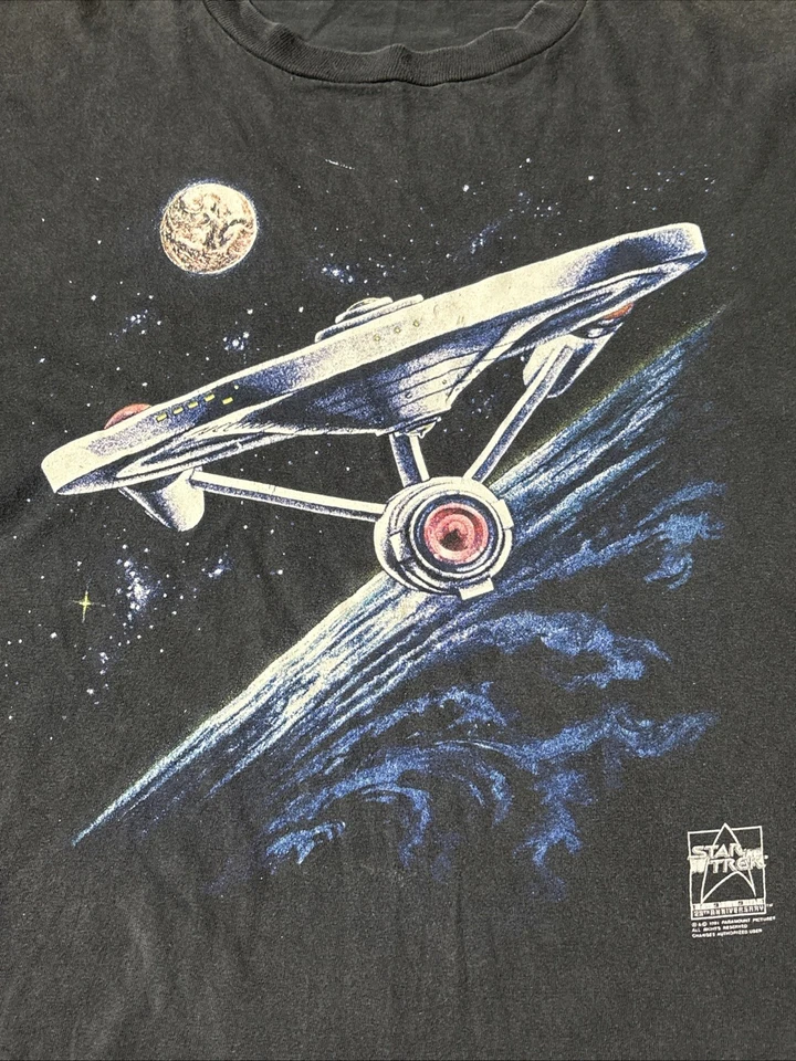 Camisa Vintage 1991 Star-Trek Veinticinco Aniversario XL Puntada Única Hecha en EE. UU. Foto 3 de 4