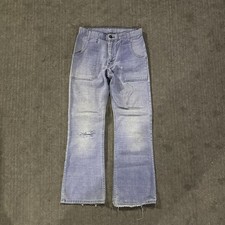 1970s Big E Levis White Tab Flare Denim Trousers