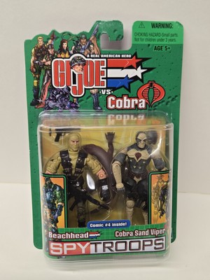 G.I.JOE vs. Cobra 2003 MOC / SPY TROOPS Beachhead & Cobra Sand Viper 2 Pack