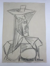 Pablo Picasso COA Art Painting Original Drawing Vintage Paper Signed