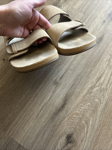 Reef Mens Ojai Sandal Two Bar Tan Size 10 Suede Leather Beach Surf Slides - Picture 9 of 11