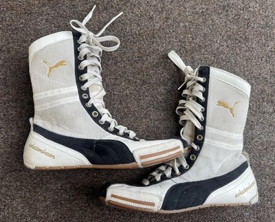 Puma Schattenboxen Y2K high-top boxing boots White/Black US 7