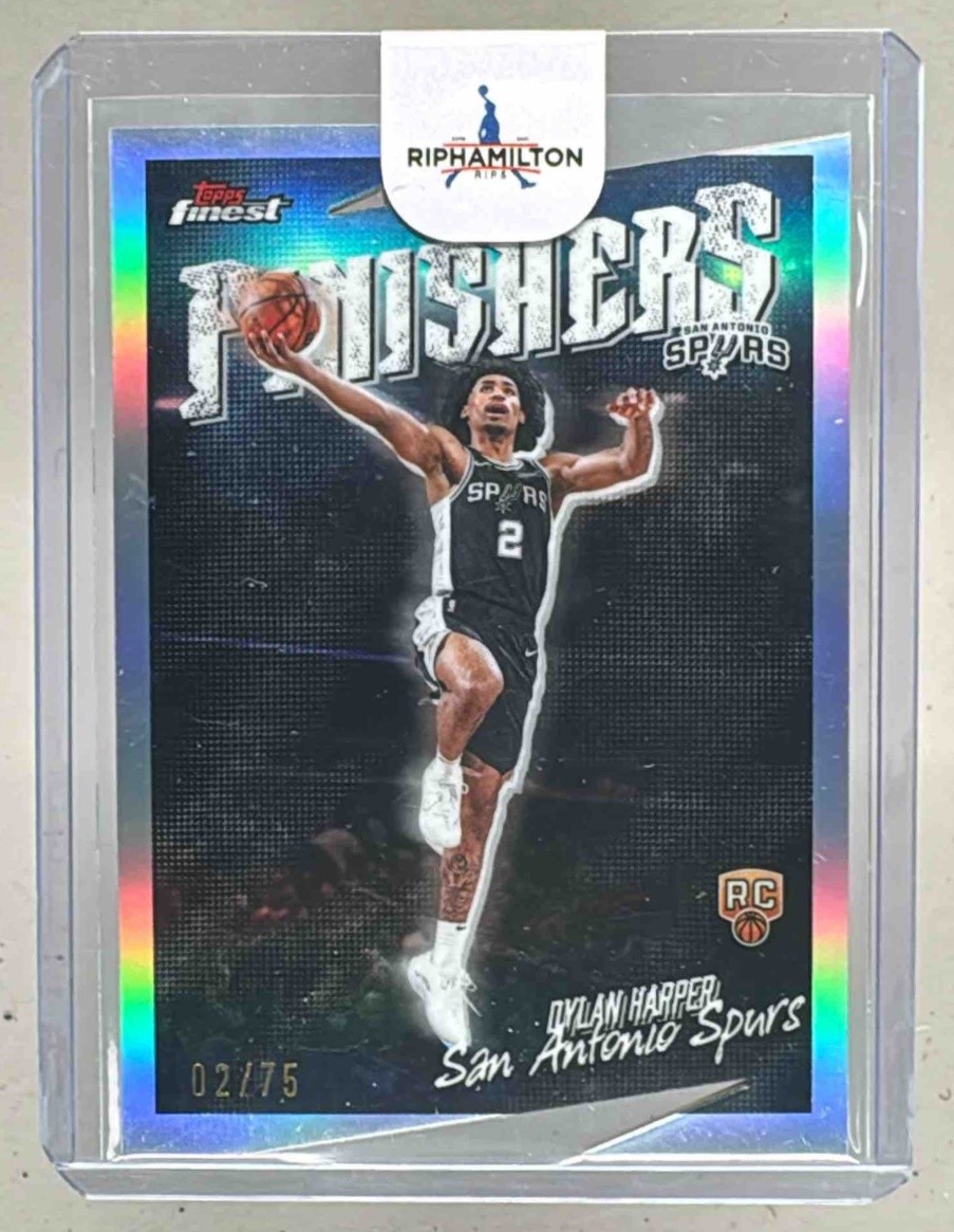 Dylan Harper 2025 Topps Finest FI-9 Die-Cut Refractor Finishers RC 2/75 JERSEY #