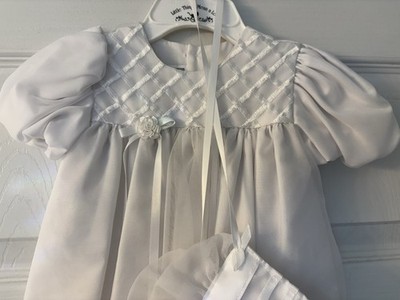 Little Things Mean a Lot Baby Christening Gown White Lace 6 Month USA
