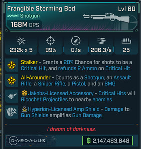 Borderlands 4 • MODDED Pearl • Frangible Bod • 168m DPS • Lvl 60 • PS PC XB
