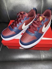 Nike Court Borough Low Recraft GS Blue Burgundy Size 5