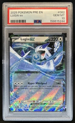 2025 Pokemon Prismatic Evolutions Lugia ex #082/131 PSA 10 GEM MINT