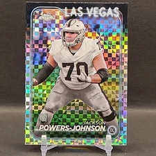 Jackson Powers-Johnson Rookie RC X-FRACTOR 2024 Topps Chrome #294 Raiders