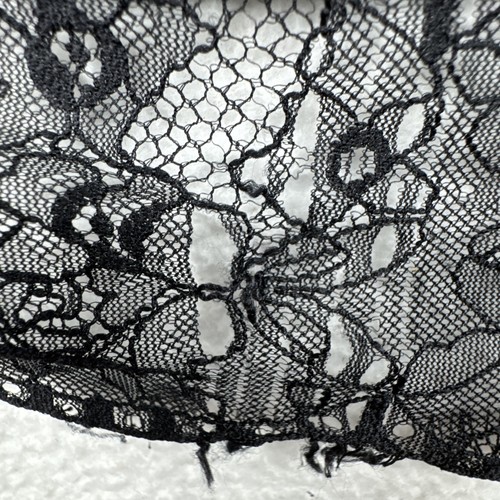 Women's Black Cold Shoulder Midi Dress Lace Mesh Sheer LG Whimsigoth Witchy READ - Picture 18 of 24