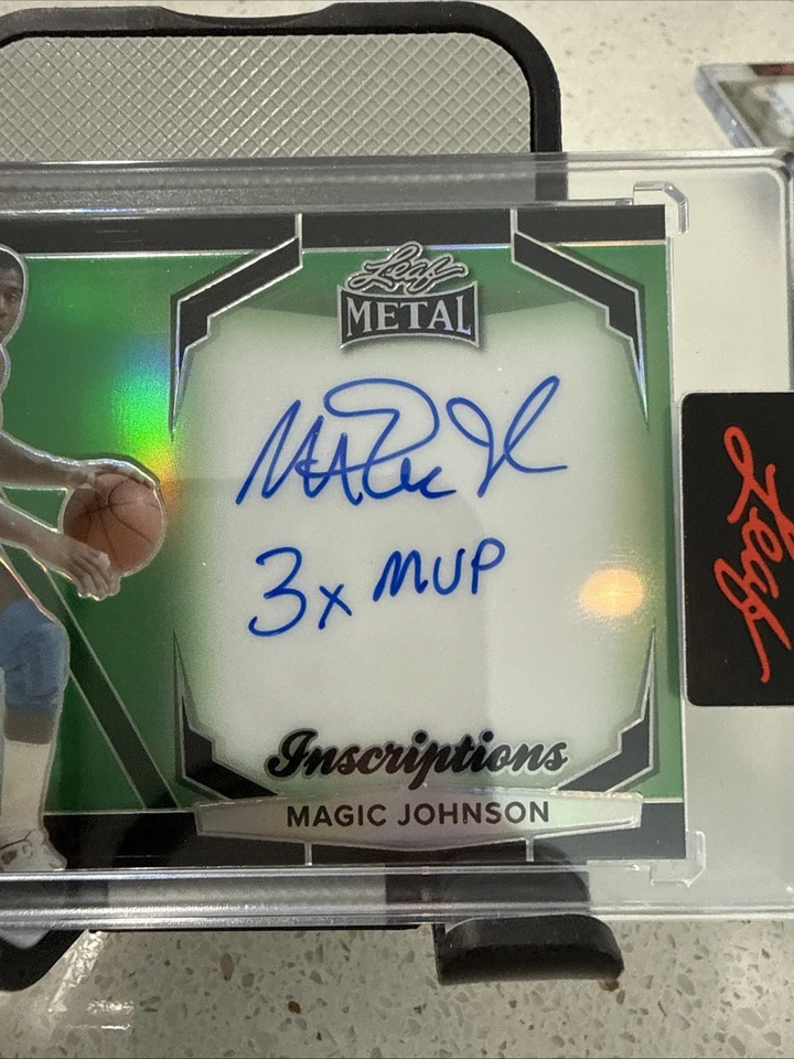 2024 Hoja Metal Inscripciones Magic Johnson En Tarjeta Automático E Inscripción/150! Foto 3 de 4