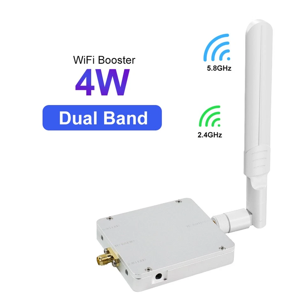 4W WiFi Antenna Booster 2.4GHz 5.8GHz Wireless Signal Range Amplifier Extender - Image 2 of 4