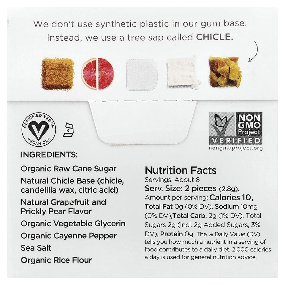 Chicle, limpieza, pomelo, pera espinosa, cayena, sal marina, 15 piezas Foto 2 de 2