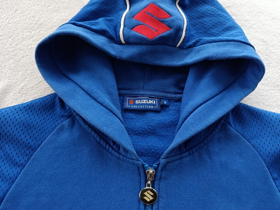 Suzuki Tyco R-GSX Motorsport Racing mens Blue Zip Sweater Hoodie Jacket size S - Image 4 of 4