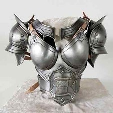 Medieval Knight Steel Lady Armor - Female Knight Half Body Armor - Corset Templa