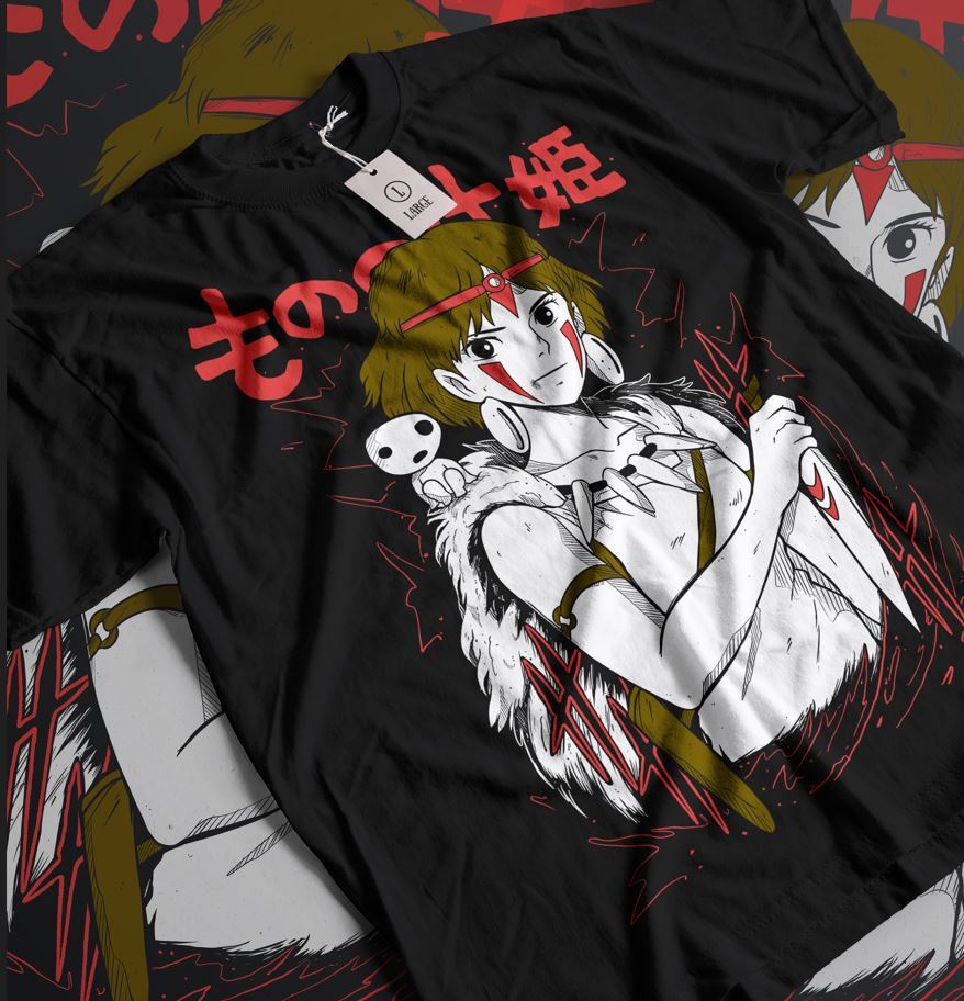 Princess Mononoke anime t-shirt,, new, HOT HOT- unisex,!! new