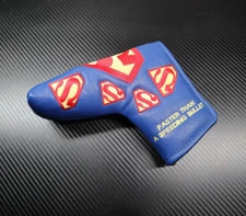 SCGOLF MAGNETIC Superman Putter Cover Blade Head Cover with Free shipping