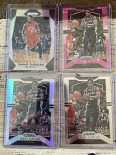 DeMar DeRozan 4 Card Prizm Lot - 2017 Silver, 2019 Pink Ice, Silver & Base