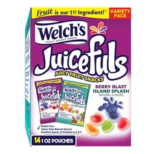 Welch'S Juicefuls Juicy Fruit Snacks, Island Splash/Berry Blast, Perfect for Sch