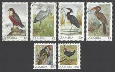 AOP Zambia # 377//387 1987-88 Birds 6v used
