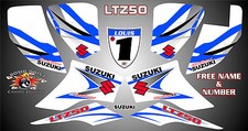 Adesivi grafici quad suzuki ltz50 decalcomanie nome e numero ltz 50 vinile laminato 
