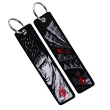 Embroidered Keys Tag Keychains Berserk Anime Car Keys Accessory
