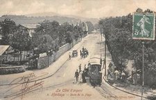 Old postcard 64 HENDAYE ROUTE DE LA PLAGE (TRAMWAY