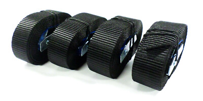 4x Spanngurt schwarz 3 Meter LC125daN Zurrgurt Klemmschloss Schnellverschluss 