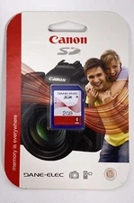 NOS SEALED Dane-Elec 2GB standard SD MEMORY CARD CANON