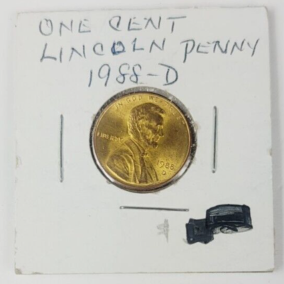 1988 D Lincoln Memorial One Cent Penny - 