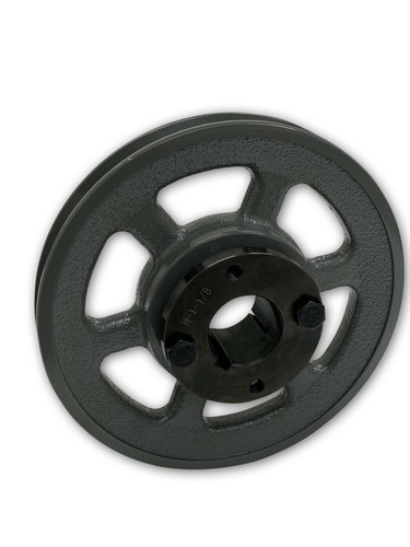 CAST IRON ELECTRIC MOTOR PULLEY SHEAVE 6.45", 1 SINGLE GROOVE FOR 3L 4L A BELTS - Picture 5 of 6